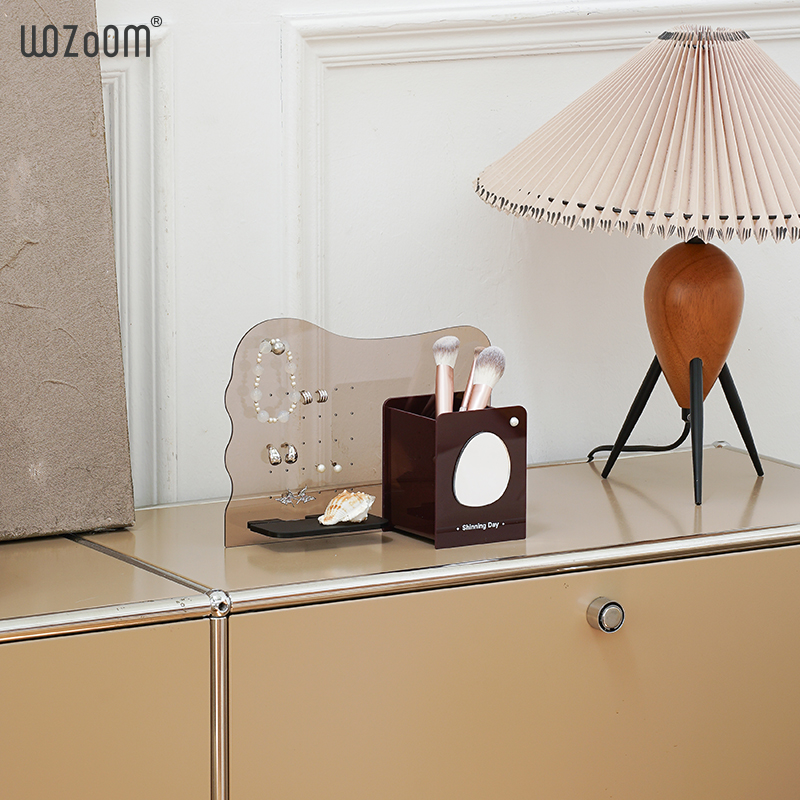 WOZOOM屋准奶油风桌面摆件装饰入户玄关收纳钥匙眼镜放置架饰品