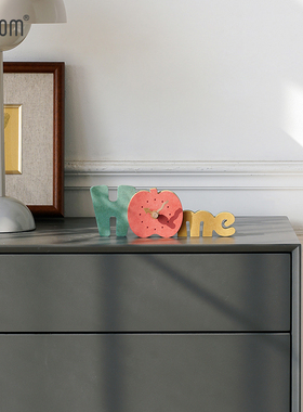 WOZOOM屋准创意时钟摆件客厅玄关电视柜装饰品桌面摆台式钟表座钟