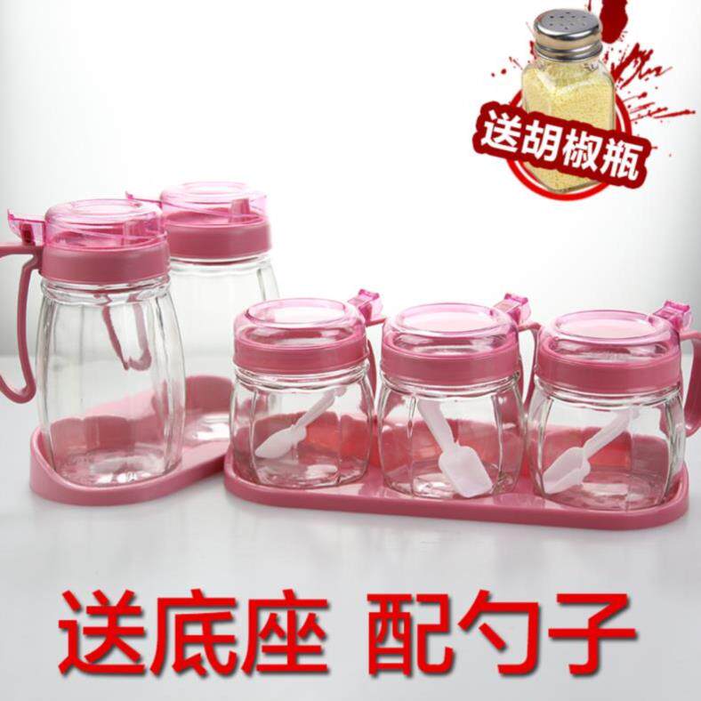 酒店罐玻璃厨房调味厨师料三件套盒糖罐欧式酱油佐料瓶带盖密封盒|ruв категории кухня/посуда, кухонный Гаджет/кухня хранения, тарного хранения/кухня хранения посуды, приправы бутылки - от Buy2taobao.com для оказания профессиональной услуги покупки агента Taobao