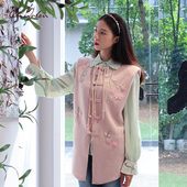 CHARFEN秋季 0113C 百搭显瘦重工钉珠马甲上衣CFE3A035 新款 时尚