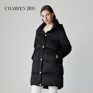 羽绒服外套女FJE5E681 中长款 6153Y 2024年冬百搭时尚 CHARFENJRIS