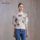 浪漫百搭提花毛织上衣CFE3B122 CHARFEN朝峰秋季 新款 1066C