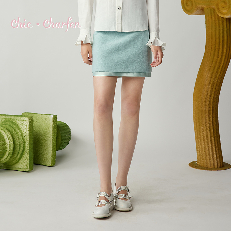 韩系高腰百搭显瘦小个子A字裙