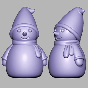 圣诞节圣诞雪人圆雕图雕刻机图纸stl三维立体图3d打印模型文件680