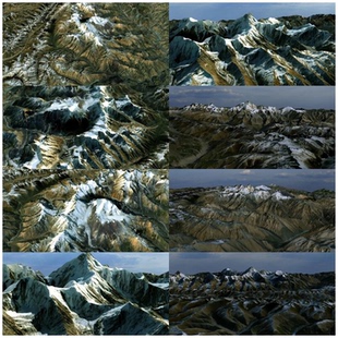 3dmax 贡嘎山3d模型 山脉地形 贡嘎