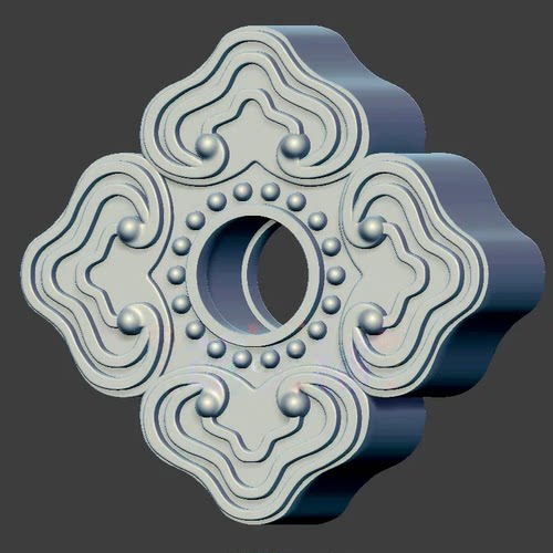 如意手串配件 素材图档三维立体图圆雕图stl文件雕刻机3d模型1253