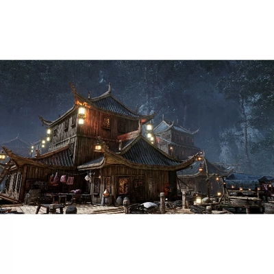 UE5.2中式古风湖边小镇建筑Chinese Lakeside Town Environment