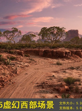 UE5虚幻4RealBiomes Desert Cliffs沙漠戈壁悬崖荒漠岩石场景环境