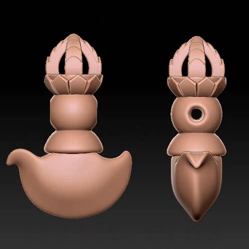 金刚橛STL三维立体图圆雕图图纸stl文件金刚杵雕刻3d打印模型