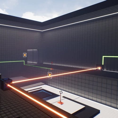 UE4UE5推箱子能量连线解谜闯关游戏模板Ultimate FPS Puzzle Kit