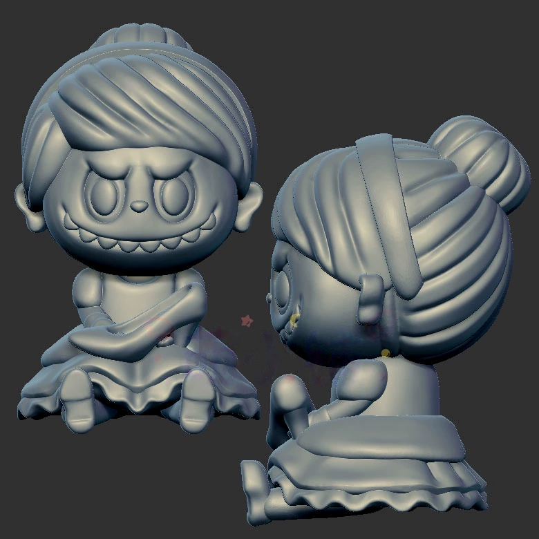 拉布布仙蒂瑞拉三维立体图3d打印stl文件圆雕图雕刻机3d模型1999