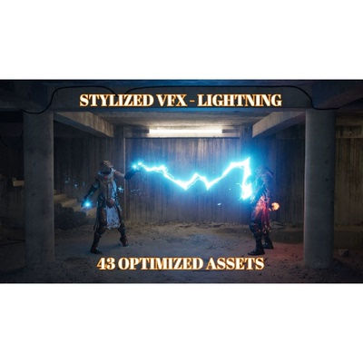 UE4UE5卡通风格化魔法闪电攻击特效Stylized VFX - Lightning