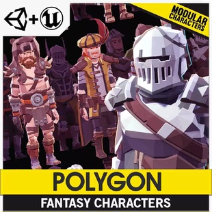 POLYGON Modular Fantasy Hero Characters卡通英雄 虚幻UE4 27