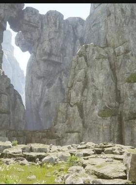 UE4_UE5虚幻4_虚幻5_山石悬崖峭壁资产_Mountain Cliffs
