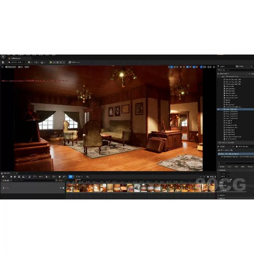 UE5.1维多利亚复古别墅室内Vintage Apartment Modular Interior