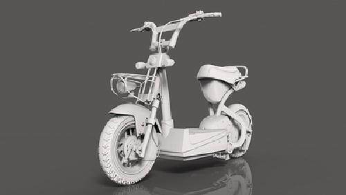 电动瓶车踏板摩托车小毛驴Rhino犀牛3d模型3dm格式高精建模素材