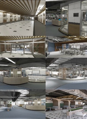 【Acon3d】现代办公室模型套组，su可用，共7个模型