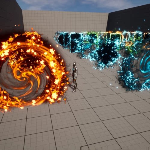 UE5魔法漩涡传送门特效Portals Niagara