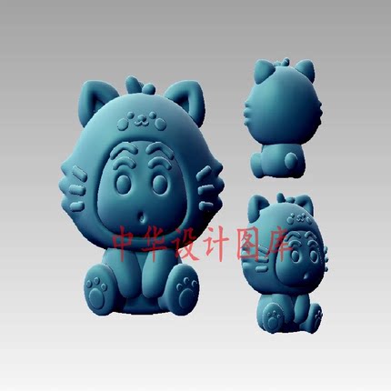 卡通美乐蒂 蜡笔小新 圆雕图三维立体图3D打印模型stl文件