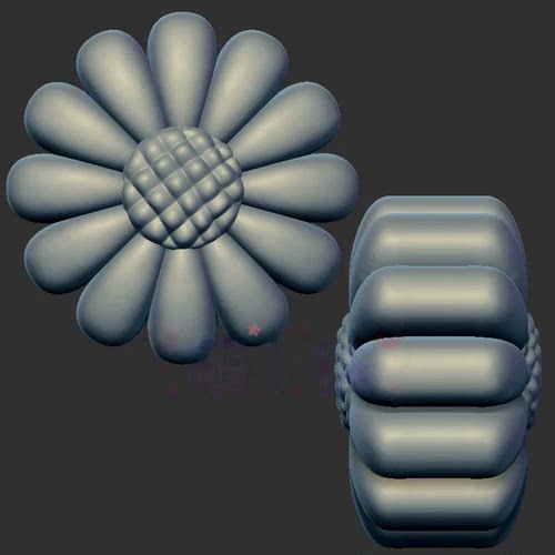 雏菊太阳花三维立体图圆雕图stl文件雕刻机3d模型1437