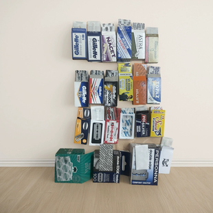 进口吉列绿a黑七点羽毛铱金鳄鱼老式手动剃须刀片体验包合集22片