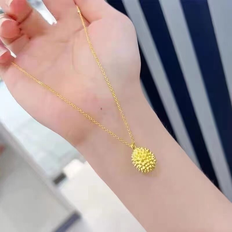 小众七夕节榴莲项链合金项链时尚气质精美锁骨链情人节礼物