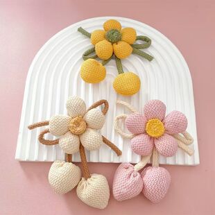 儿童新款双丸子头花朵发绳女童扎丸子头大肠发圈女孩马尾头绳发饰