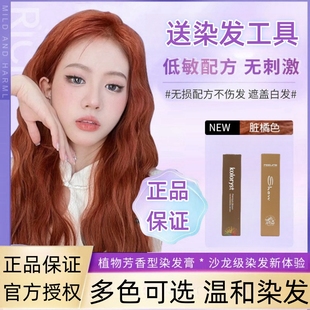 菲灵精棕系列黑茶色染发膏自己在家染发染发剂无刺激黑色遮白发