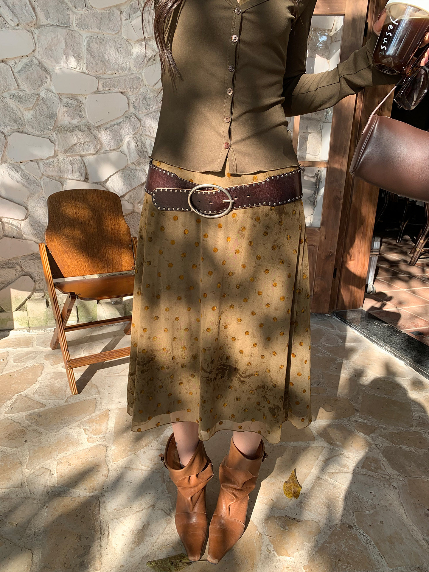 马儿MAR винтажная флокированная юбка-миди А-силуэта в горошек с сетчатыми вставками для женщин весна-лето