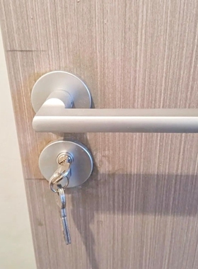 简约通用型卫生间门把手房间木门锁太空铝分体银色现代卧室家用
