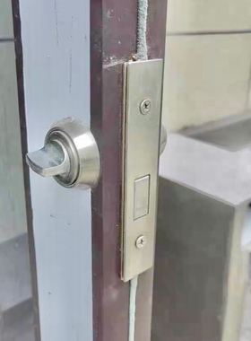 门锁双面锁有框地弹簧带钥匙隐形门锁木门玻璃门铝合金地插锁地锁