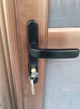 纱门门拉手85断桥铝老式平开门配件把手对开门门把手入户门锁