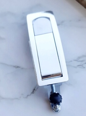 平面锁铁皮箱锁压缩式高压锅炉锁工业机箱机柜锁黑色按钮执手锁