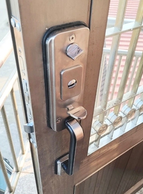 大把拉手防盗门锁执手大门不锈钢豪华铝合金配件加厚老式对开门