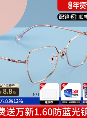 海俪恩N71103灵琅系列多边蝶形眼镜框女可配镜片近视防蓝光眼镜架