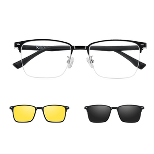 久森半框套镜眼镜框近视磁吸墨镜可配度数男款太阳镜开车套镜2264