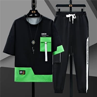 Черный и зеленый [топ+брюки]