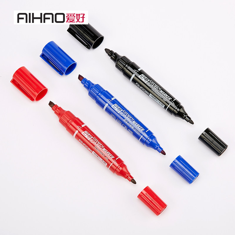 爱好双头油性记号笔大小斜头圆头加粗物流笔多色办公大容量马克笔勾线笔防水不易掉色箱头签到笔批发包邮3171,文具电教/文化用品/商务用品,记号笔,淘宝优惠券,粉丝福利购,淘宝优惠卷