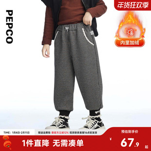 小猪班纳童装2025冬装新款儿童裤子小童女童长裤宝宝幼童加绒裤潮