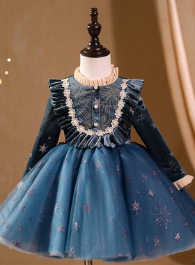 爱莎公主裙女童冰雪奇缘儿童正版elsa连衣裙艾莎公主裙秋2025新款