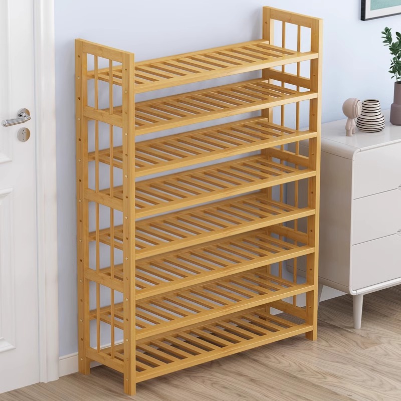 家用门口多层鞋架大容量楠竹简易简约宿舍小鞋柜经济型置物架