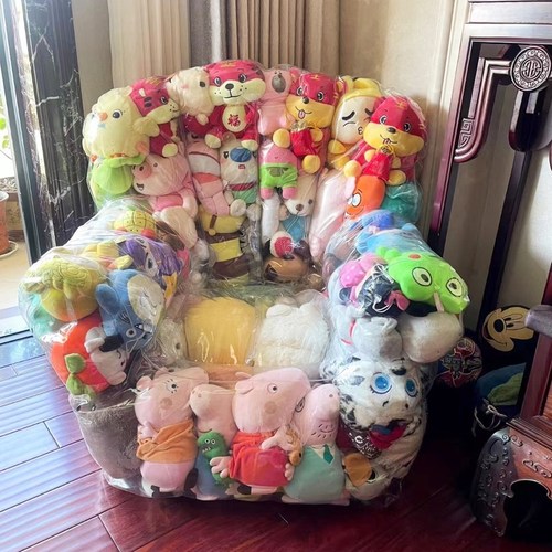 懒人充气透明沙发娃娃收纳装毛绒玩具的玩偶收纳沙发椅DIY塞娃娃