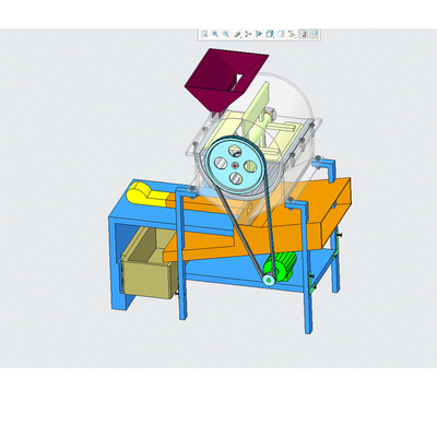 蚕豆脱壳机剥壳机设计含三维proe模型CAD图说明书