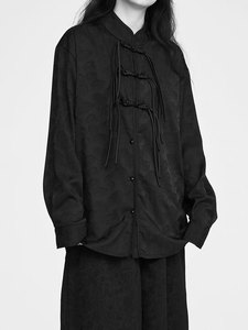 Garbastes长袖暗黑新中式衬衫