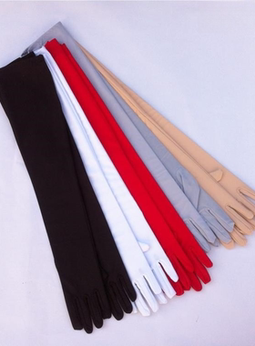 法式缎面婚纱手套白色复古长款新娘结婚配饰晚宴礼服拍照写真礼仪