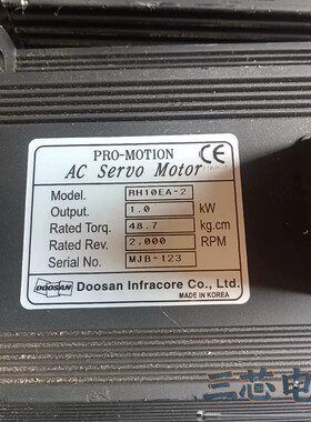 询价-二手斗山机床伺服电机RH10EA—2，1.0KW.2000转议价-