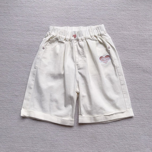 南瓜田女童好穿白色百搭款 150特 软纱卡夏季 短裤 110 热裤 140