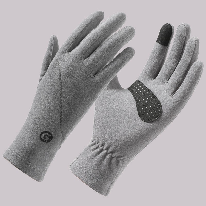 德绒保暖手套女士N376户外骑车防风防滑耐磨触屏加绒冬季保暖AA53