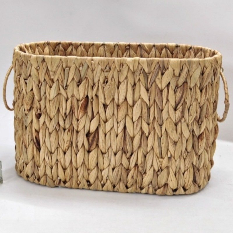 水葫芦收纳框家用篮子草编收纳筐杂物收纳篮编织卷纸角落置物DD78