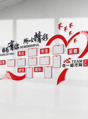 办公室企业文化墙贴励志标语